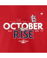 Men's Fanatics Red St. Louis Cardinals 2022 Postseason Locker Room T-shirt