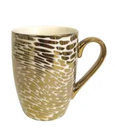 Certified International Matrix 6-Pc. Gold-Silver Tone Mugs