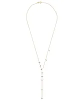 Wrapped Diamond Lariat Choker Necklace (1/4 ct. t.w.) in 10k Gold, 14" + 2" extender, Created for Macy's