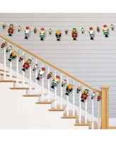 Big Dot of Happiness Christmas Nutcracker - Holiday Party Diy Decor Clothespin Garland Banner - 44 Pc