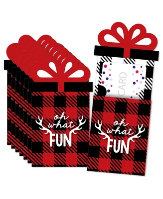 Prancing Plaid Christmas Money & Gift Card Sleeves Nifty Gifty Card Holders 8 Ct