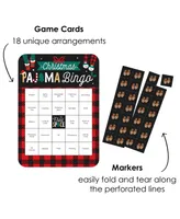 Big Dot of Happiness Christmas Pajamas - Bingo Cards and Markers - Holiday Party Bingo Game 18 Ct