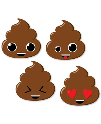 Big Dot of Happiness Party 'Til You're Pooped - Diy Shaped Poop Emoji Party Cut-Outs - 24 Ct