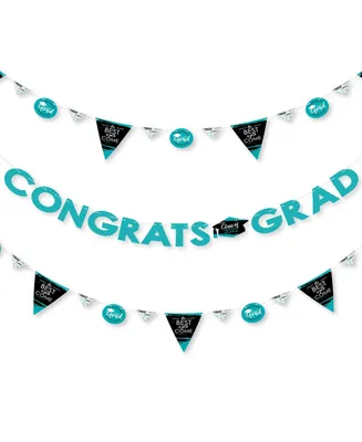 Teal Grad - Best is Yet to Come - Party Letter Banner Decor - Congrats Grad