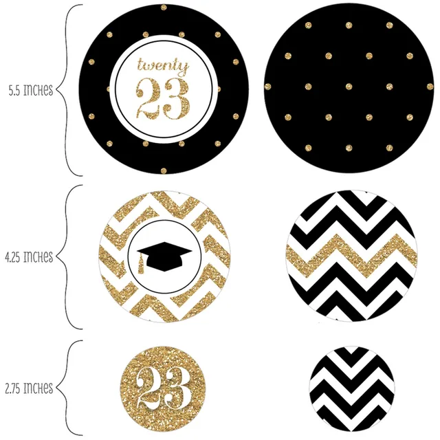 Big Dot of Happiness Gold Tassel Worth The Hassle - Diy Shaped 2024  Graduation Party Cut-Outs - 24 Ct