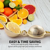 Zulay Kitchen Handheld Heavy Duty Citrus Juicer & Lemon With Curved Handle