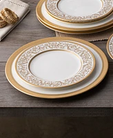 Noritake Summit Gold Set of 4 Dinner Plates, Service For 4