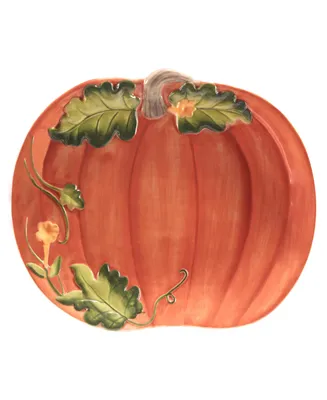 Certified International Harvest Morning Pumpkin Platter