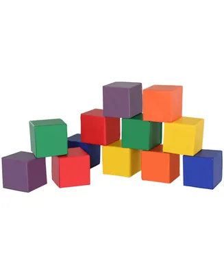 Soozier 12 Piece Soft Play Blocks Soft Foam Toy Building and Stacking Blocks