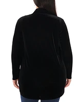 Vince Camuto Plus Open-Front Long-Sleeve Cardigan