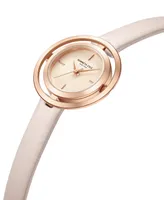 Kenneth Cole New York Women's Transparency Dial Nude Genuine Leather Strap Watch 32mm