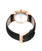 Kenneth Cole New York Men's Modern Classic Black Genuine Leather Strap Watch 42mm