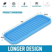Zulay Kitchen Silicone Sponge Holder for Kitchen Sink - Flexible Multipurpose Kitchen Soap Tray Sponge Organizer