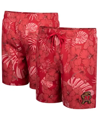 Men's Colosseum Red Maryland Terrapins The Dude Swim Shorts