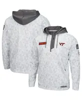 Men's Colosseum Arctic Camo Virginia Tech Hokies Oht Military-inspired Appreciation Quarter-zip Hoodie