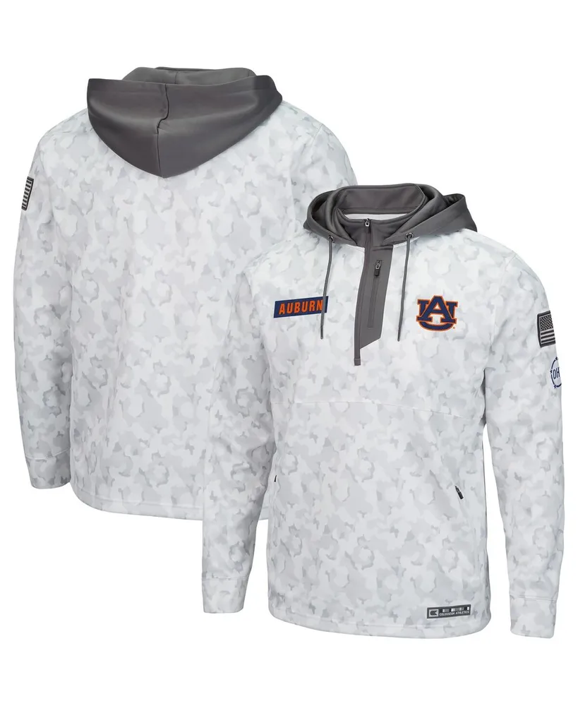 Men's Colosseum Arctic Camo Auburn Tigers Oht Military-inspired Appreciation Quarter-zip Hoodie