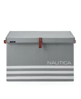 Nautica Folded Large Storage Trunk with Lid Stripe