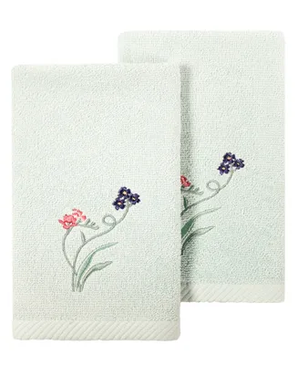 Linum Home Turkish Cotton Stella Embellished 2-Pc. Fingertip Towel Set