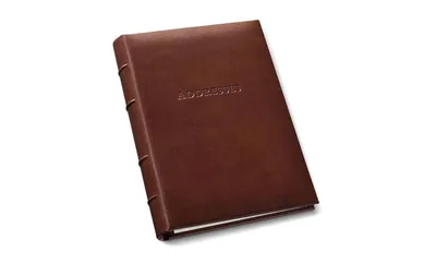 British Tan Bonded Leather Address Book 9" X 7" by Gallery Leather