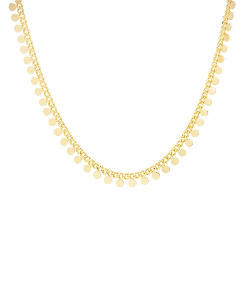 Macy's Gold Plated Dangling Discs Necklace - Gold