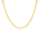 Macy's Gold Plated Dangling Discs Necklace - Gold