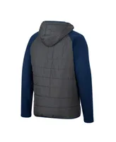 Men's Colosseum Charcoal, Navy Auburn Tigers Good On You Raglan Full-Zip Jacket