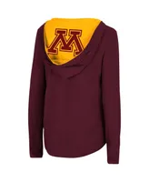 Women's Colosseum Maroon Minnesota Golden Gophers Catalina Hoodie Long Sleeve T-shirt