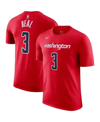 Men's Nike Bradley Beal Red Washington Wizards Icon 2022/23 Name and Number T-shirt