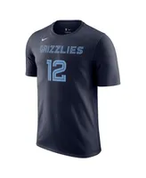 Men's Nike Ja Morant Navy Memphis Grizzlies Icon 2022/23 Name and Number Performance T-shirt