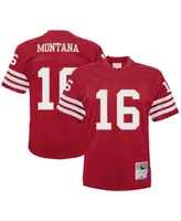 Toddler Boys and Girls Mitchell & Ness Joe Montana Scarlet San Francisco 49ers 1990 Retired Legacy Jersey