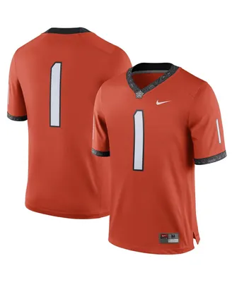 Men's Nike #1 Orange Oklahoma State Cowboys Alternate Game Jersey