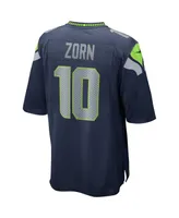 Men's Nike Jim Zorn College Navy Seattle Seahawks Game Retired Player Jersey