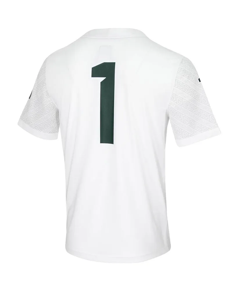 Men's Nike #1 White Michigan State Spartans Untouchable Game Jersey