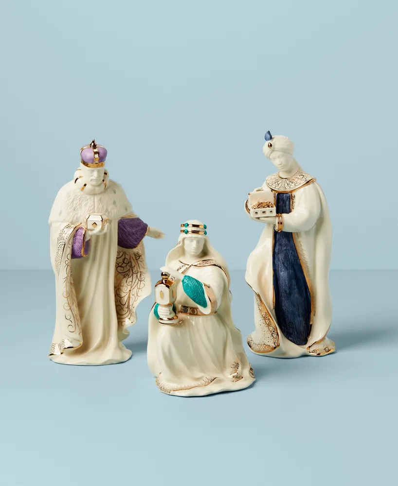 Lenox First Blessing Nativity Three Kings Figurine Set