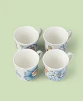 Lenox Set of 4 Butterfly Meadow Blue Assorted Mugs