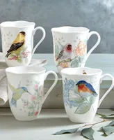 Lenox Butterfly Meadow Assorted Bird Flutter Mugs, Set of 4