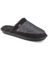 Cobian Men's Happy Camper Quilted Fleece-Lined Mule Slippers