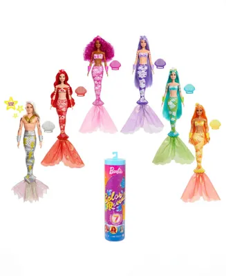 Barbie Color Reveal Mermaid Doll with 7 Dolls Colors of Rainbow