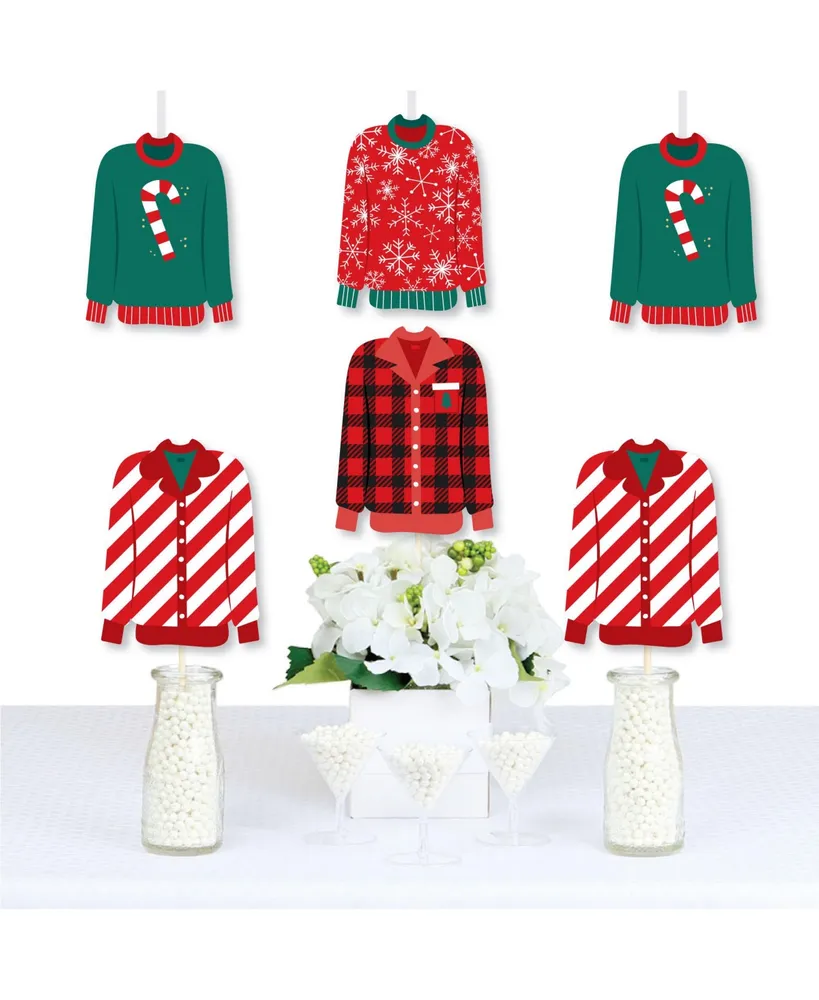 Big Dot Of Happiness Christmas Pajamas - Decorations Diy Holiday Party  Essentials - Set of 20