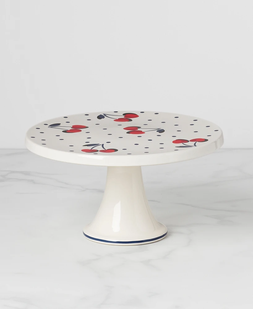 kate spade new york Vintage-Like Cherry Dot Cake Plate
