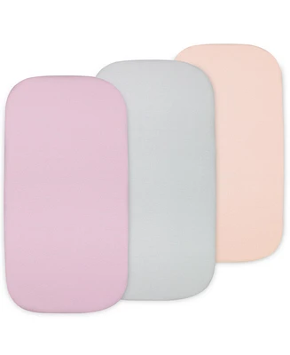 Bublo Baby Baby Bassinet Sheet Set for Boy and Girl, 3 Pack, Universal Fitted for Oval, Hourglass & Rectangle Bassinet Mattress