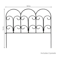 Sunnydaze Decor -Piece Victorian Iron Garden Border Fencing - ft