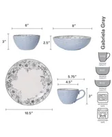 Pfaltzgraff Gabriela Gray 16-Pc. Dinnerware Set