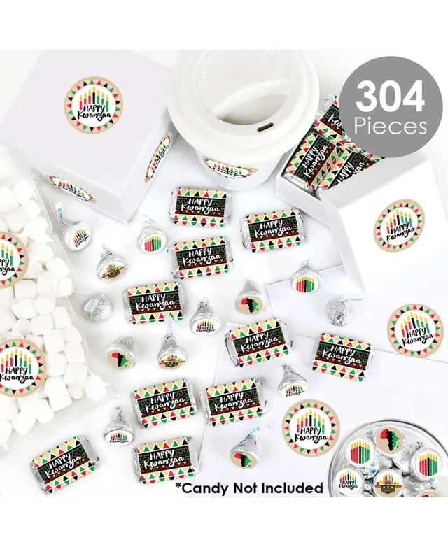 Big Dot of Happiness Mardi Gras - Mini Candy Bar Wrappers, Round Candy  Stickers & Circle Stickers - Masquerade Party Candy Favor Sticker Kit - 304  Pcs