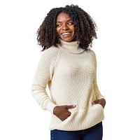 Hope & Henry Women's Ribbed Turtleneck Sweater