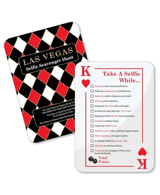 Las Vegas - Selfie Scavenger Hunt - Casino Party Game - Set of 12