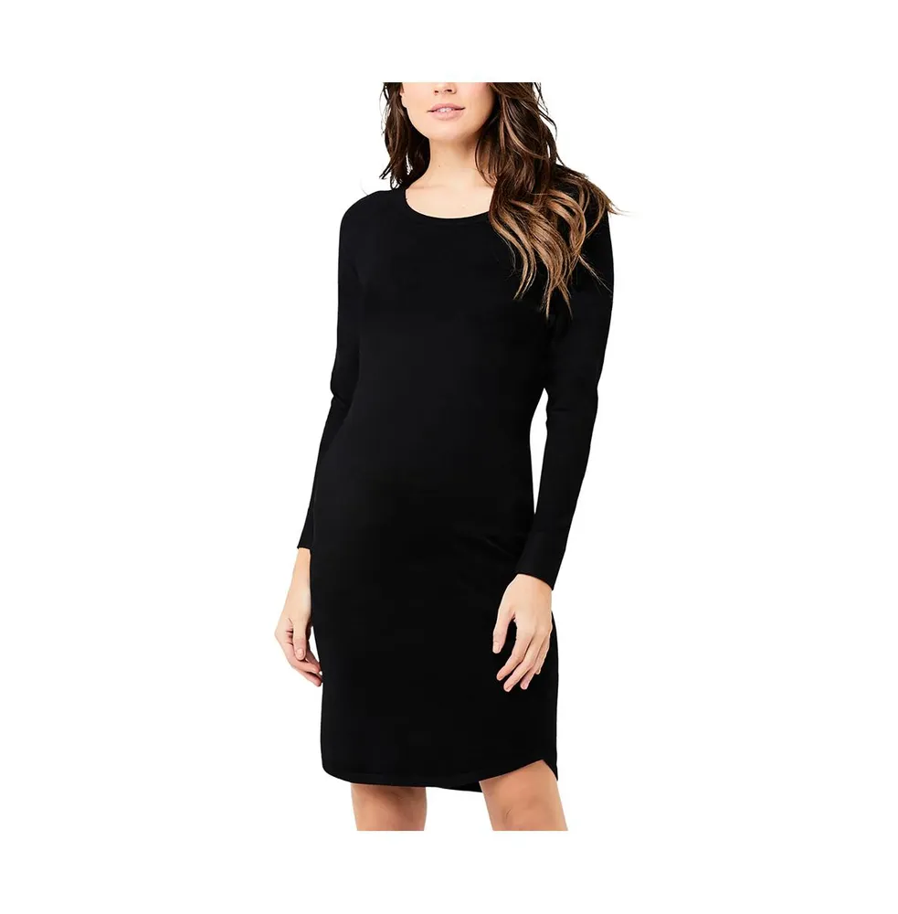 Ripe Maternity Off Shoulder Black Bodycon Maternity Dress | Like New - Size  X-Small