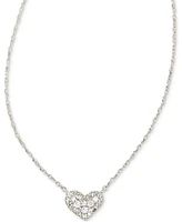 Kendra Scott Gold-Tone Pave Heart 19" Adjustable Pendant Necklace