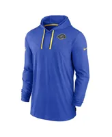 Men's Nike Royal Los Angeles Rams Sideline Pop Performance Pullover Long Sleeve Hoodie T-shirt