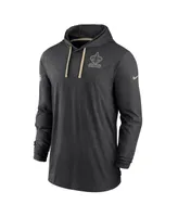 Men's Nike Black New Orleans Saints Sideline Pop Performance Pullover Long Sleeve Hoodie T-shirt